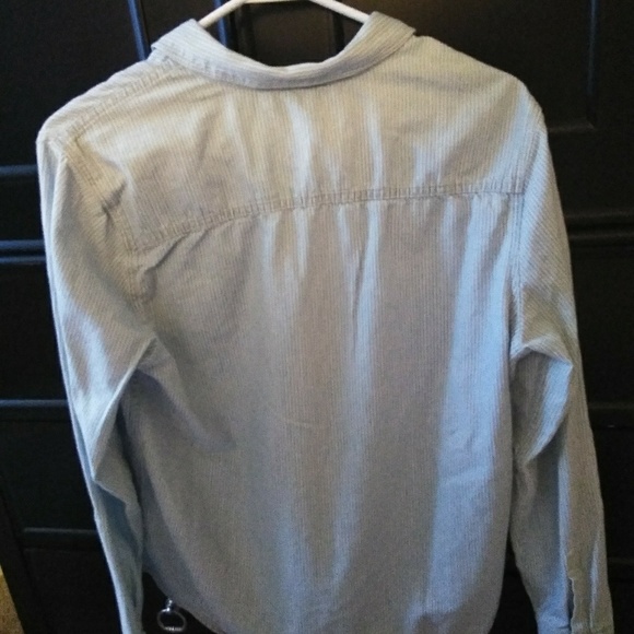 Blue and white striped button down - Picture 3 of 4